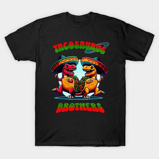 Tacosaurus Brothers T-Shirt by mieeewoArt